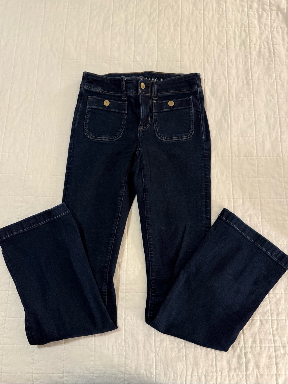 American Eagle Size 4 Dark Indigo Bootcut Jeans